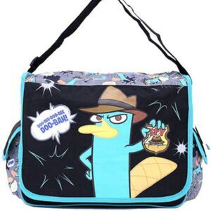 NWT Large Phineas and Ferb Perry the Platypus Agent P Messenger Bag Doo-Bee-Doo
